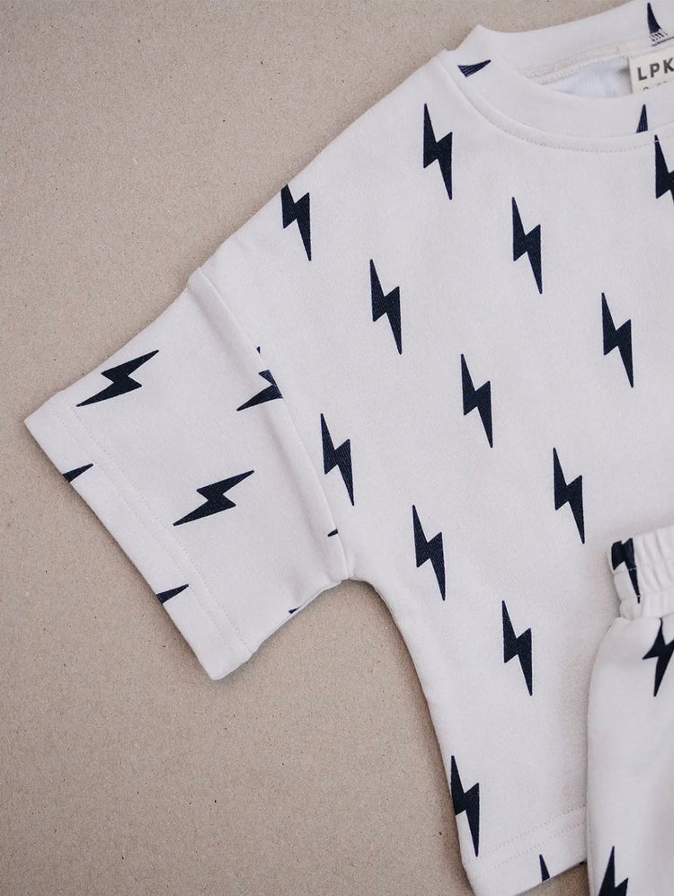 Boys Ivory Lightning Bolt Matching Set