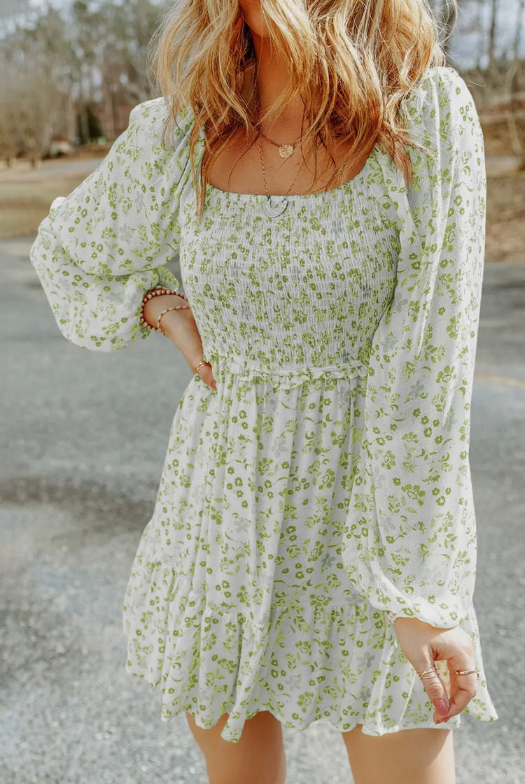 Key Lime Boho Mini Dress