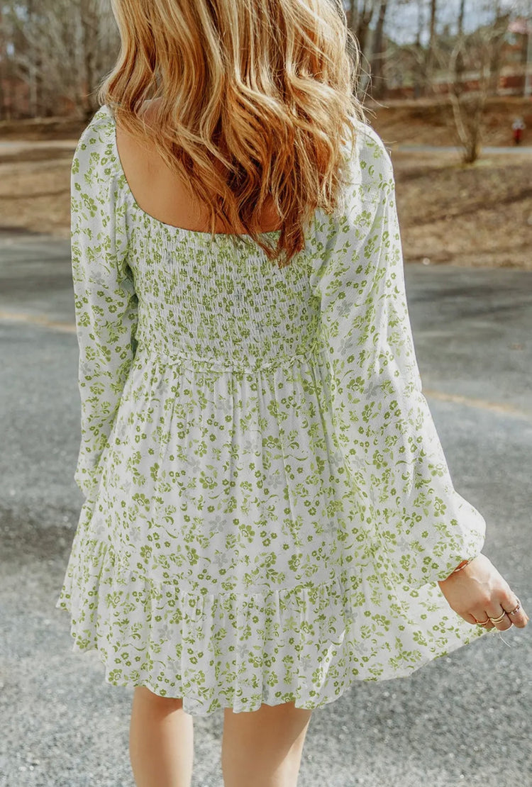 Key Lime Boho Mini Dress