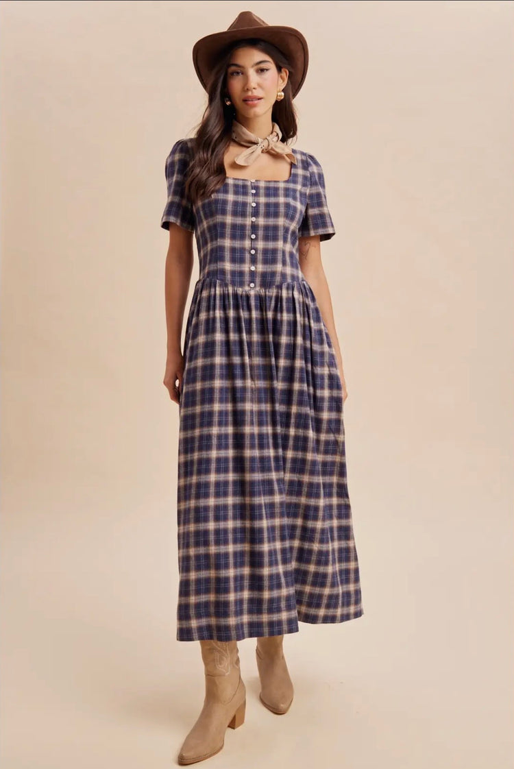 Blueberry Harvest Maxi Dress