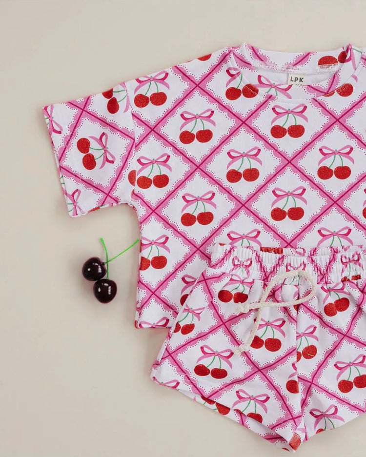 Girls Cherry Matching Set
