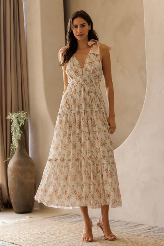 Garden Reverie Dress in White