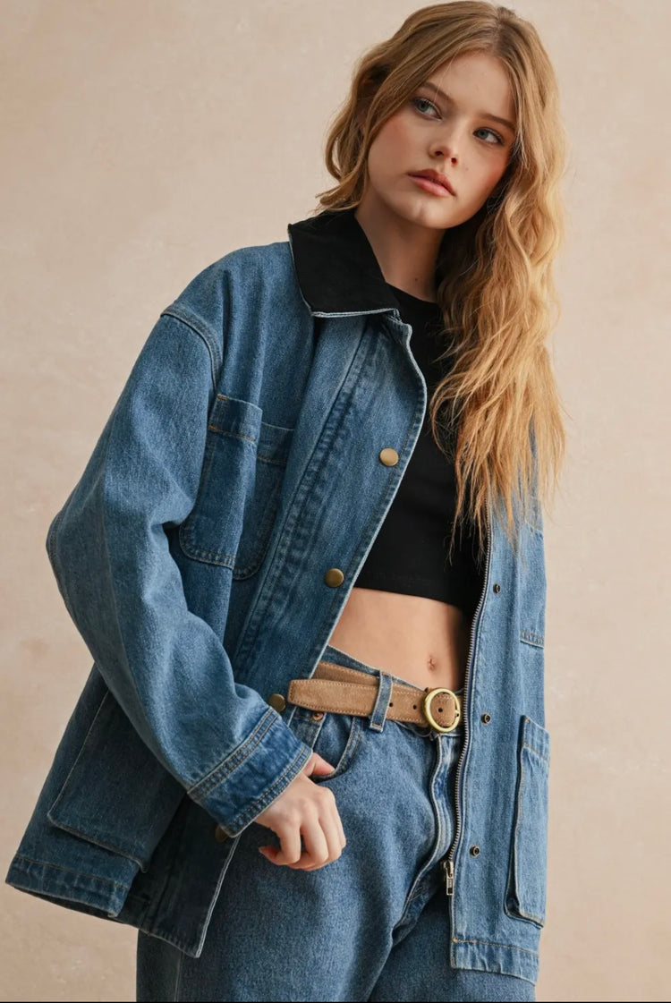 Daisy Denim Chore Jacket
