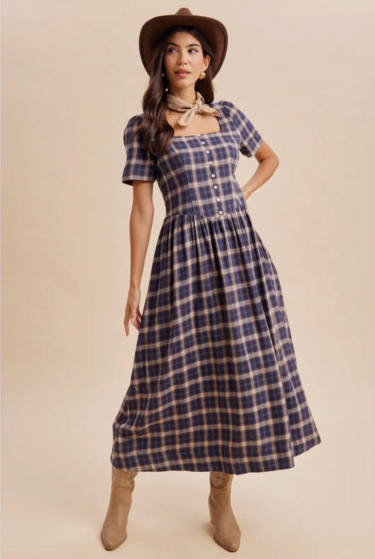 Blueberry Harvest Maxi Dress
