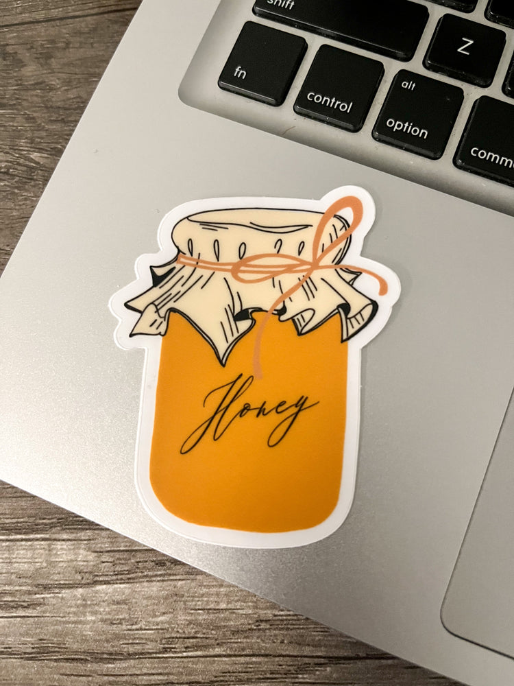 Honey jar clear sticker