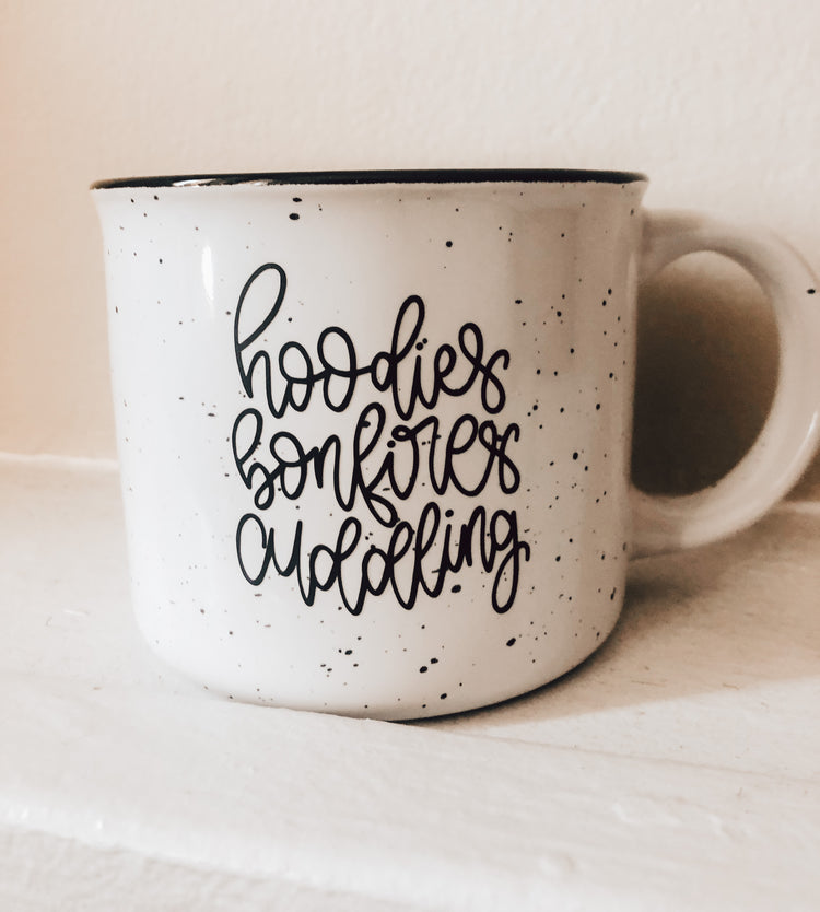 Hoodies, bonfires & cuddling campfire mug