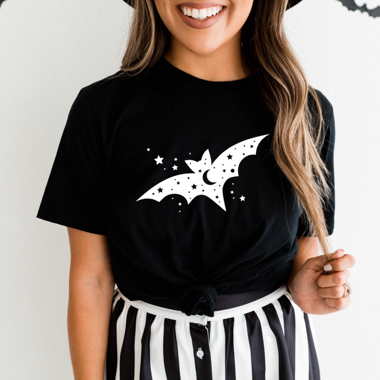 Celestial bat tee
