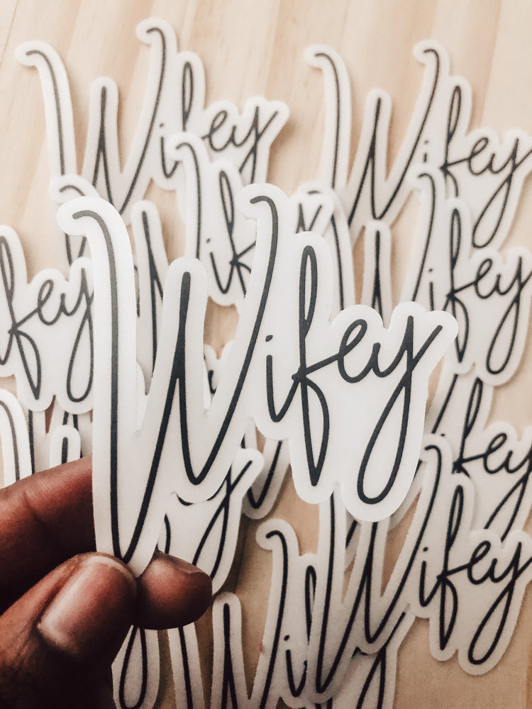Wifey clear sticker