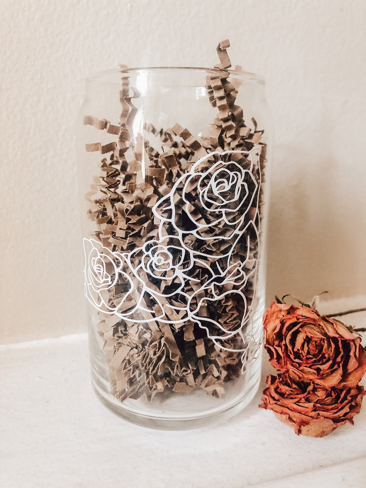 New York State iced coffee glass