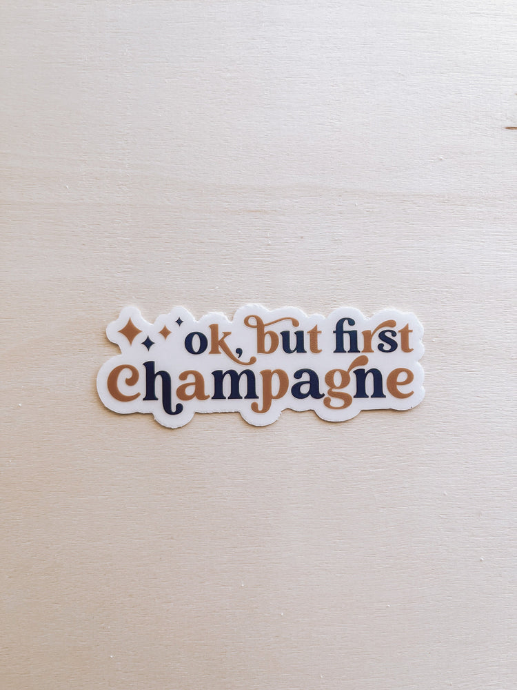 But first champagne clear sticker|