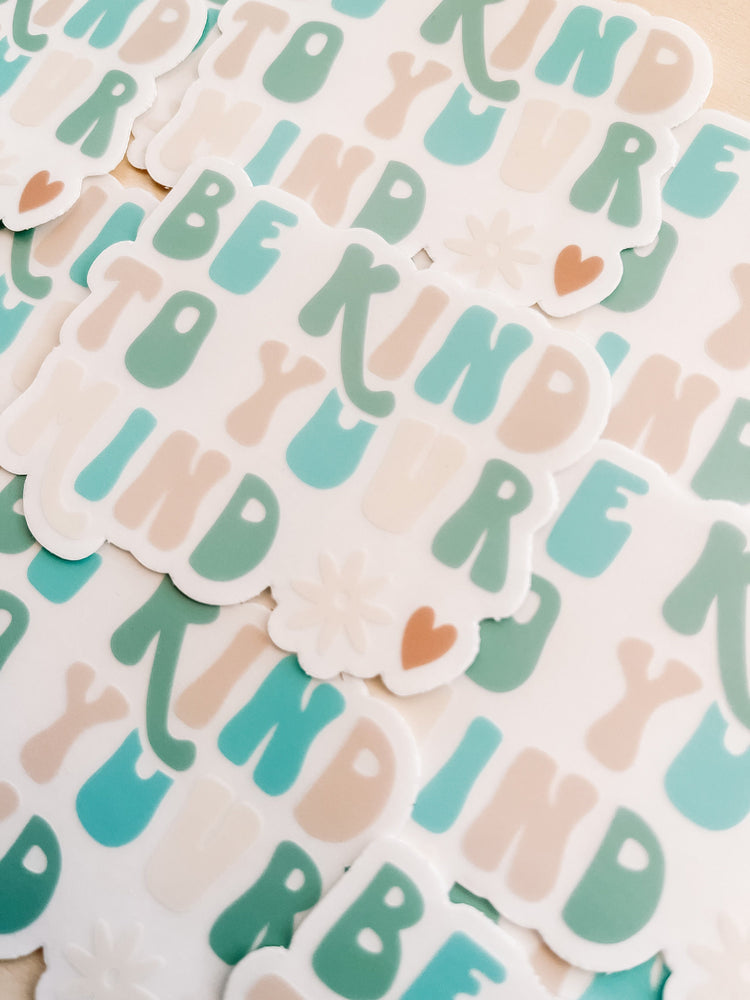 Be kind to your mind clear sticker