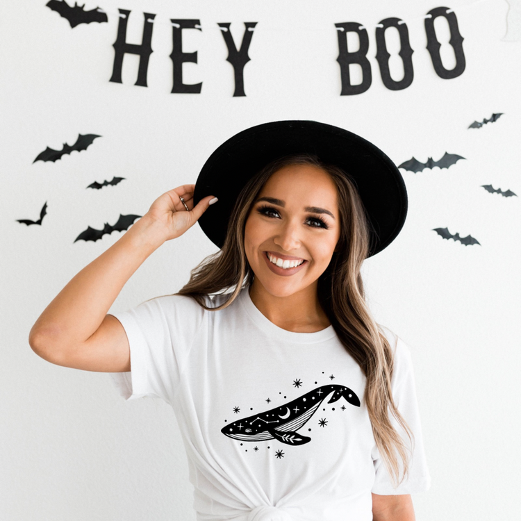 Celestial whale tee
