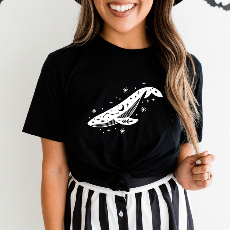 Celestial whale tee