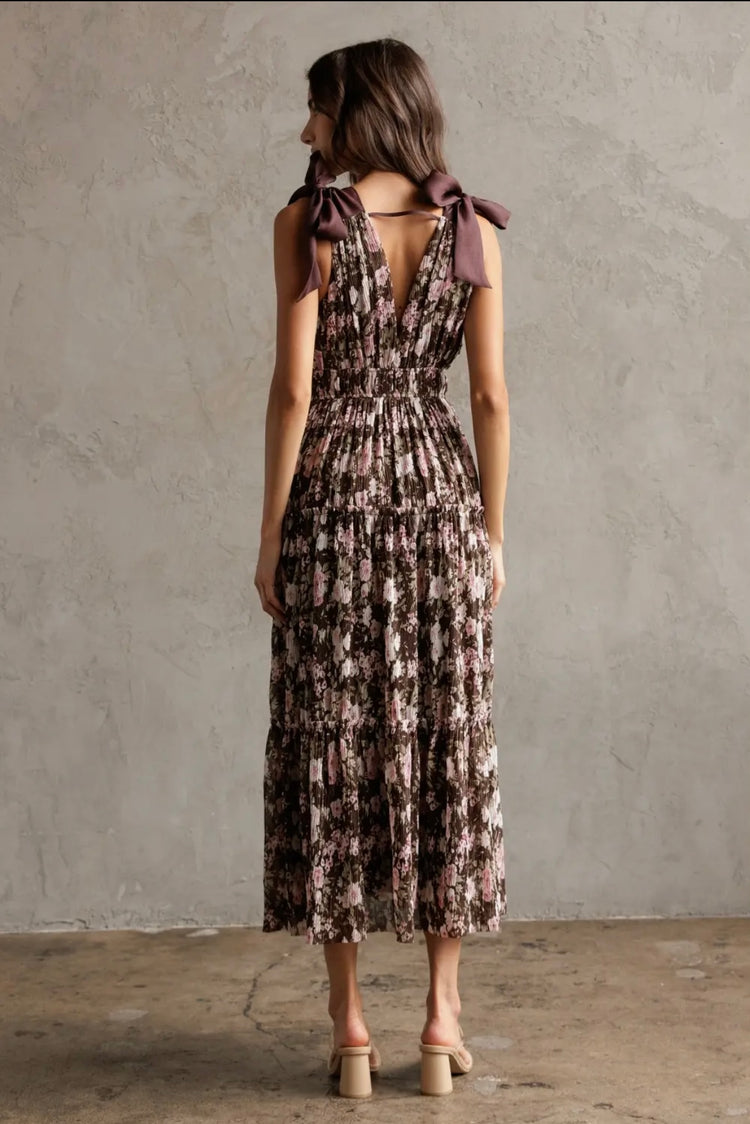 Garden Reverie Dress in Mocha