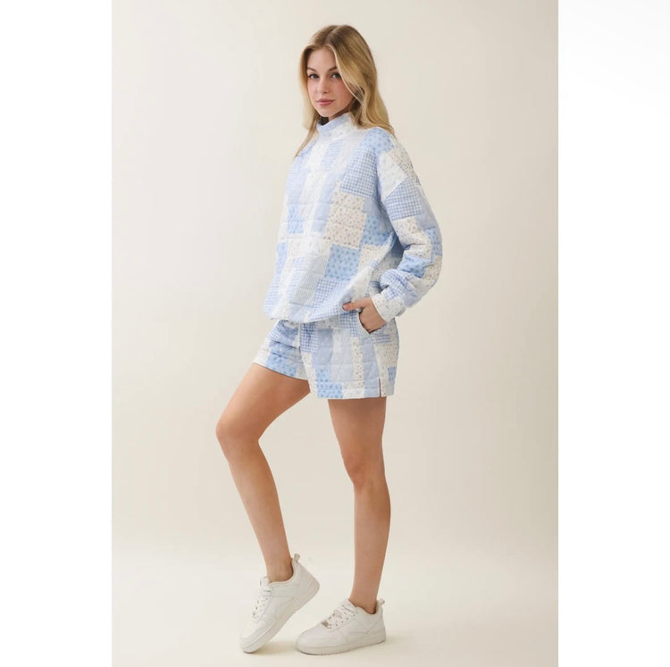 Cloud Nine Mockneck- Baby Blue