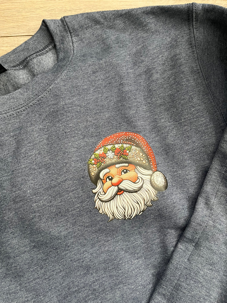 Blue Wonderland Santa Sweater