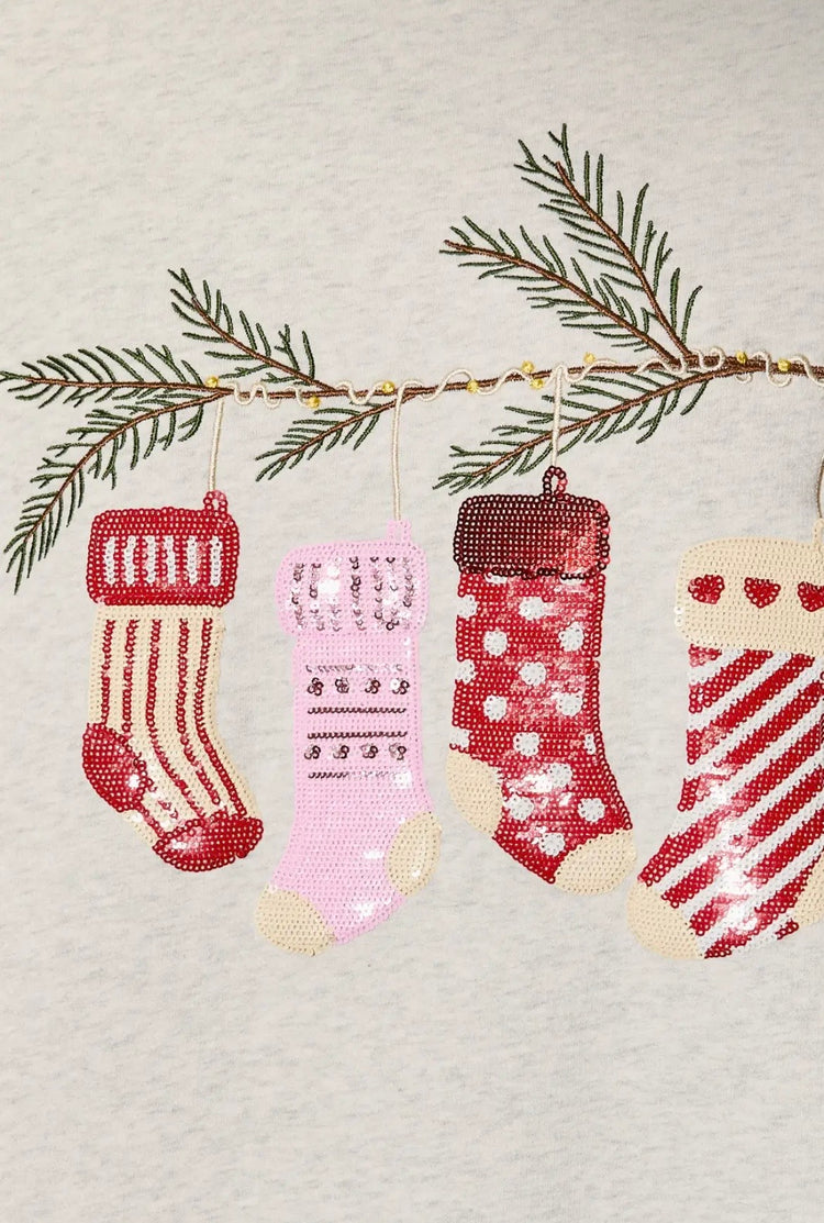 Sparkly Stocking Crewneck