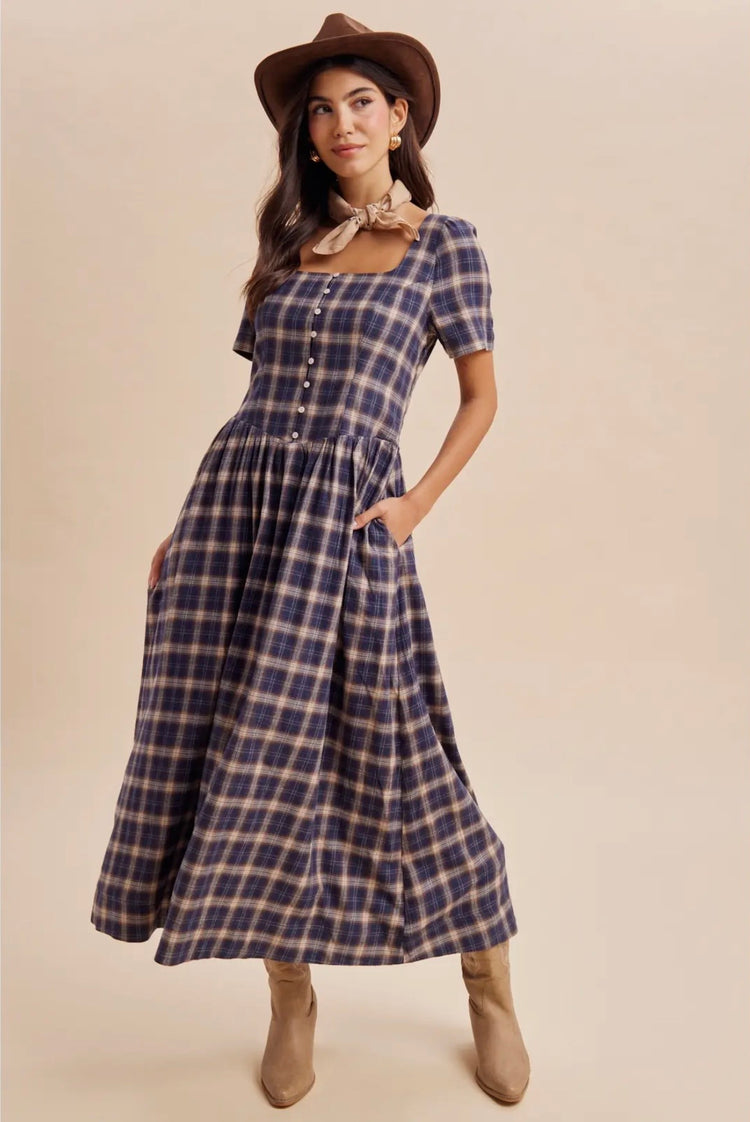 Blueberry Harvest Maxi Dress