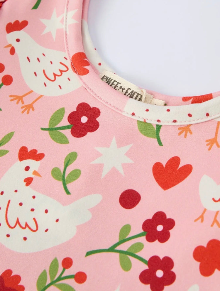 Girls Spring Chicken Dress