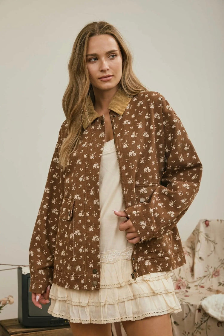 Sepia Floral Jacket