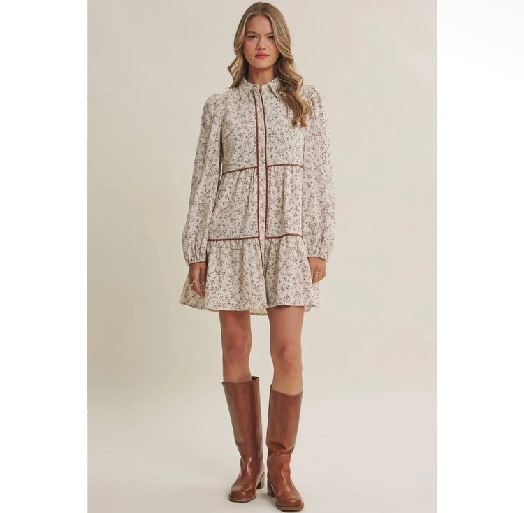 Autumn Darling Dress-Cinnamon