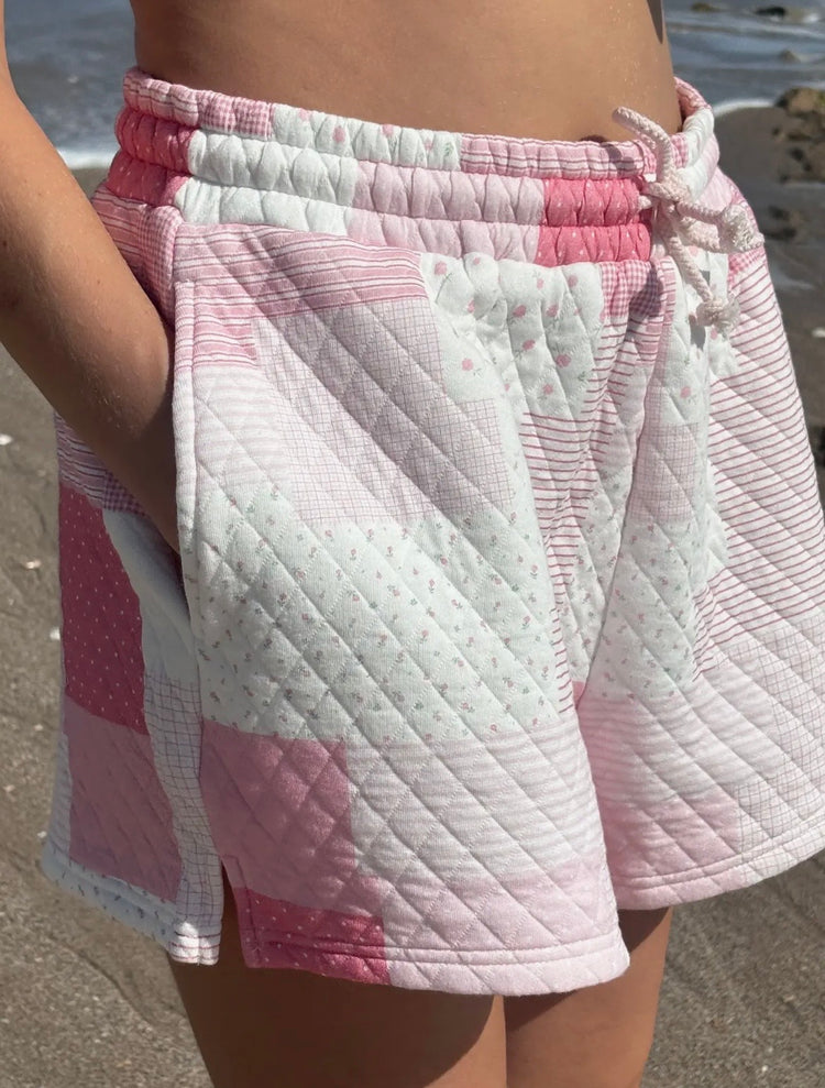 Pretty in Pink Quilted Shorts
