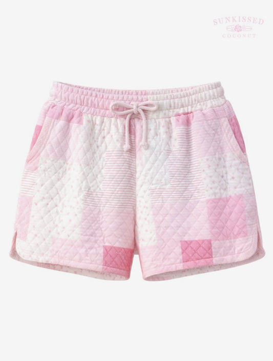 Pretty in Pink Quilted Shorts