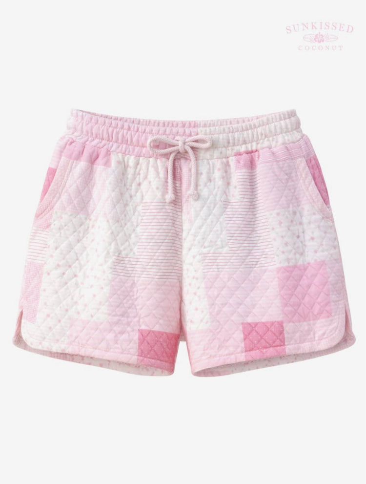 Pretty in Pink Quilted Shorts