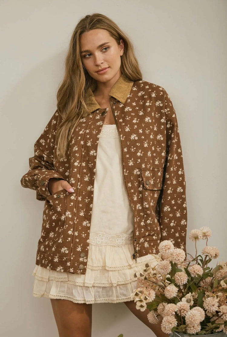 Sepia Floral Jacket