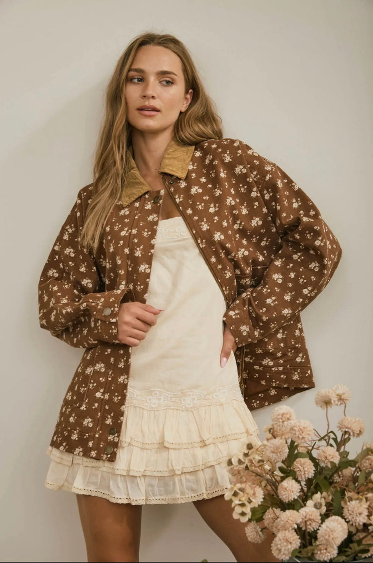 Sepia Floral Jacket