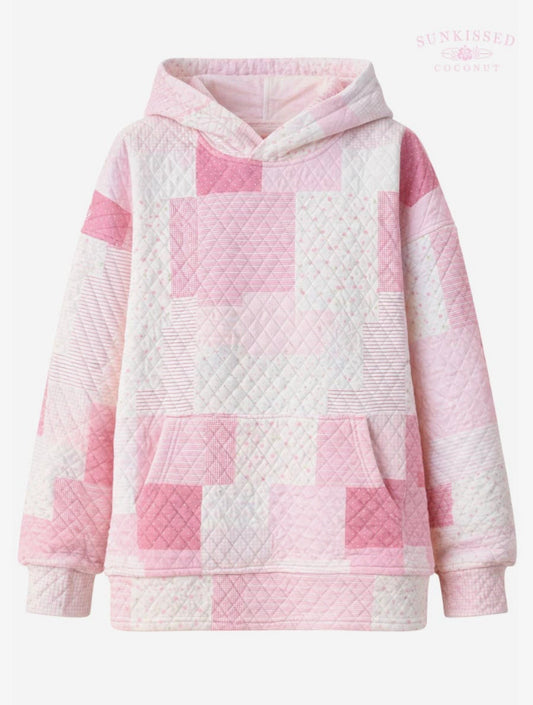 Pretty in Pink Quilted Hoodie