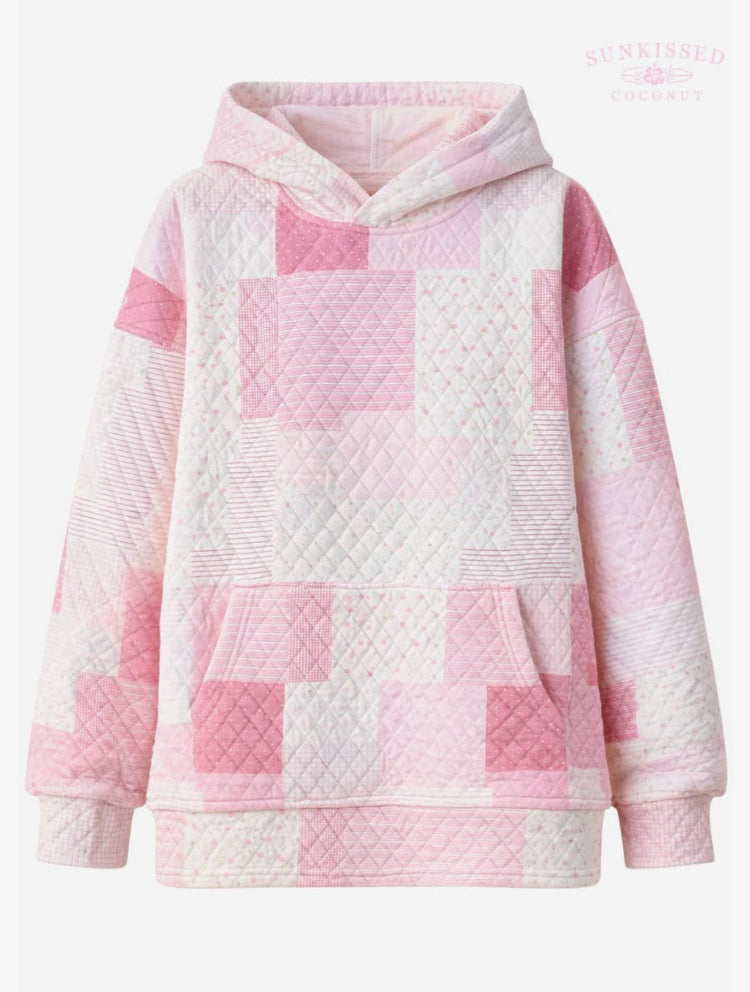 Pretty in Pink Quilted Hoodie