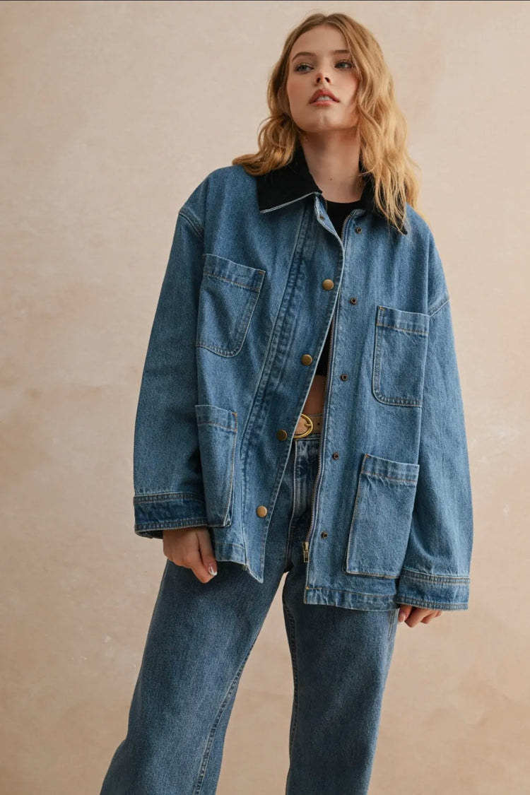 Daisy Denim Chore Jacket