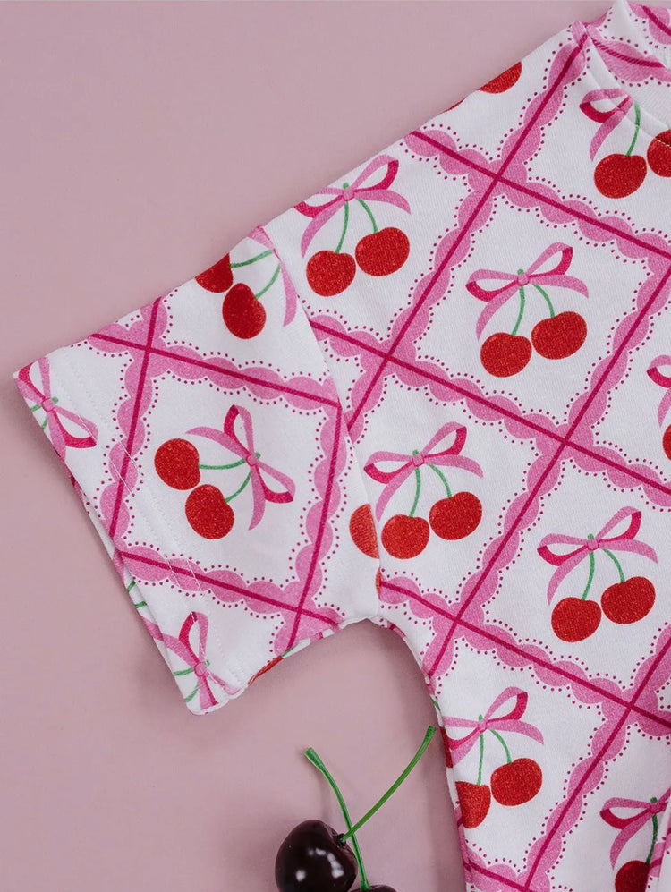 Girls Cherry Matching Set