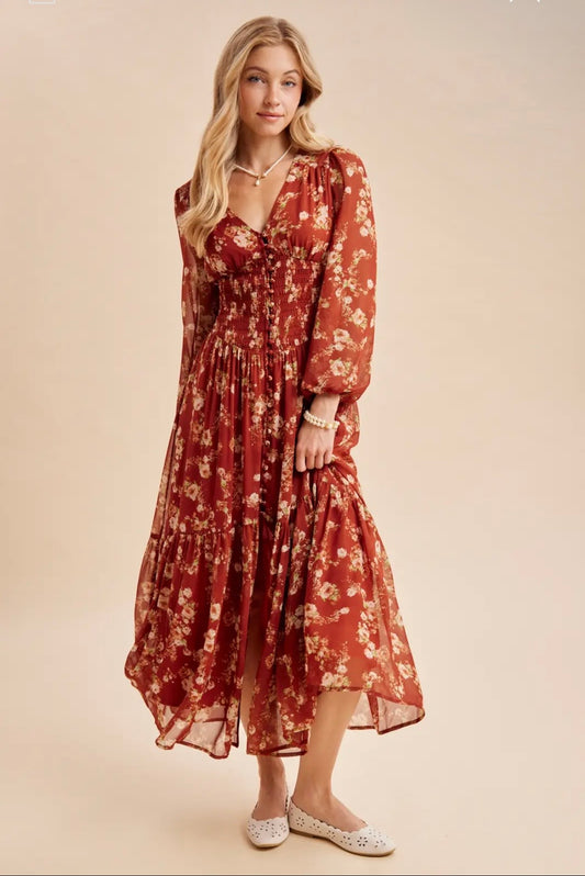 Pumpkin Picking Maxi Dress