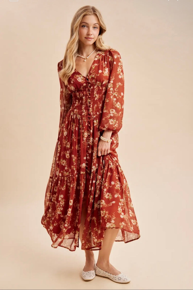 Pumpkin Picking Maxi Dress