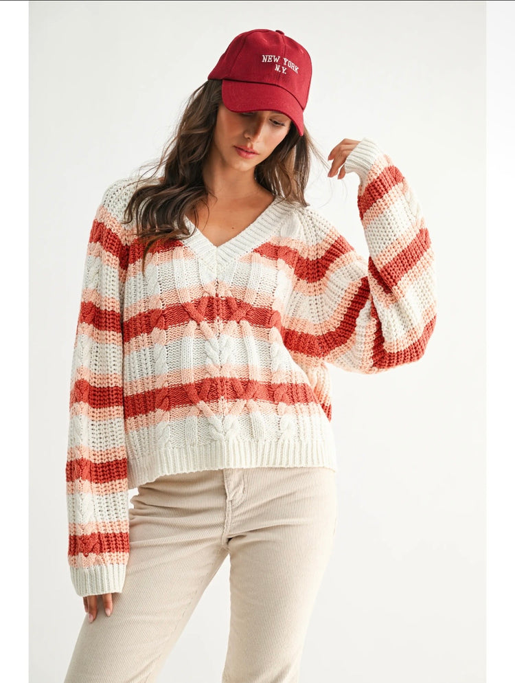 Sunset Cable Knit Sweater