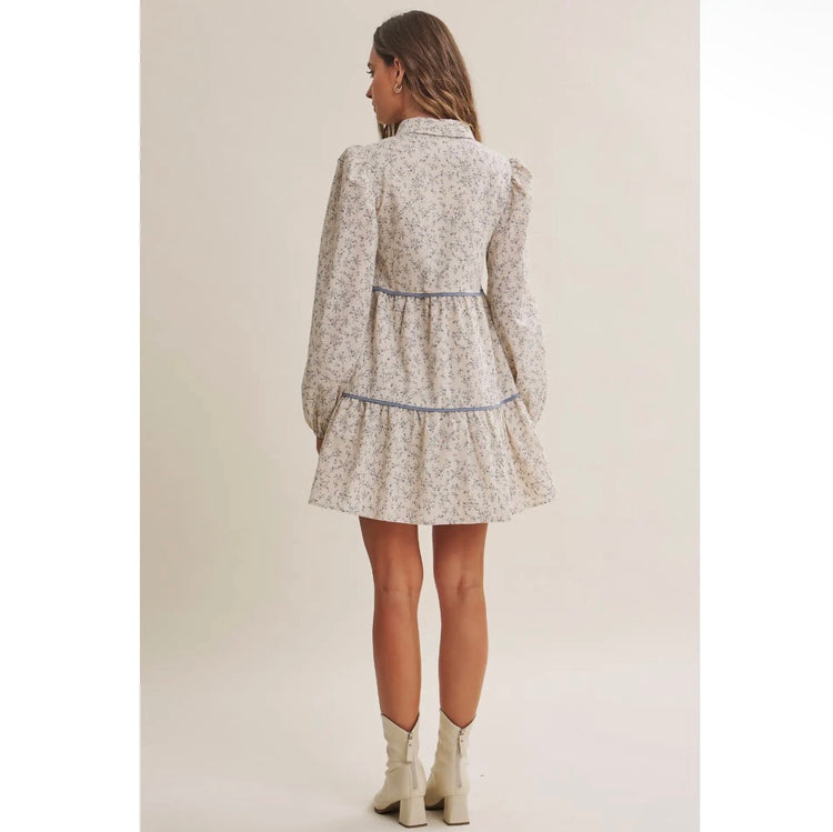 Autumn Darling Dress-Slate Blue