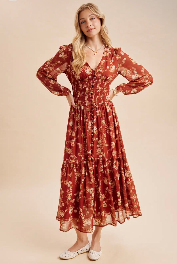 Pumpkin Picking Maxi Dress