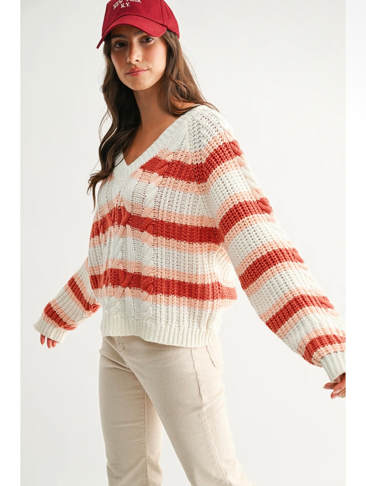 Sunset Cable Knit Sweater