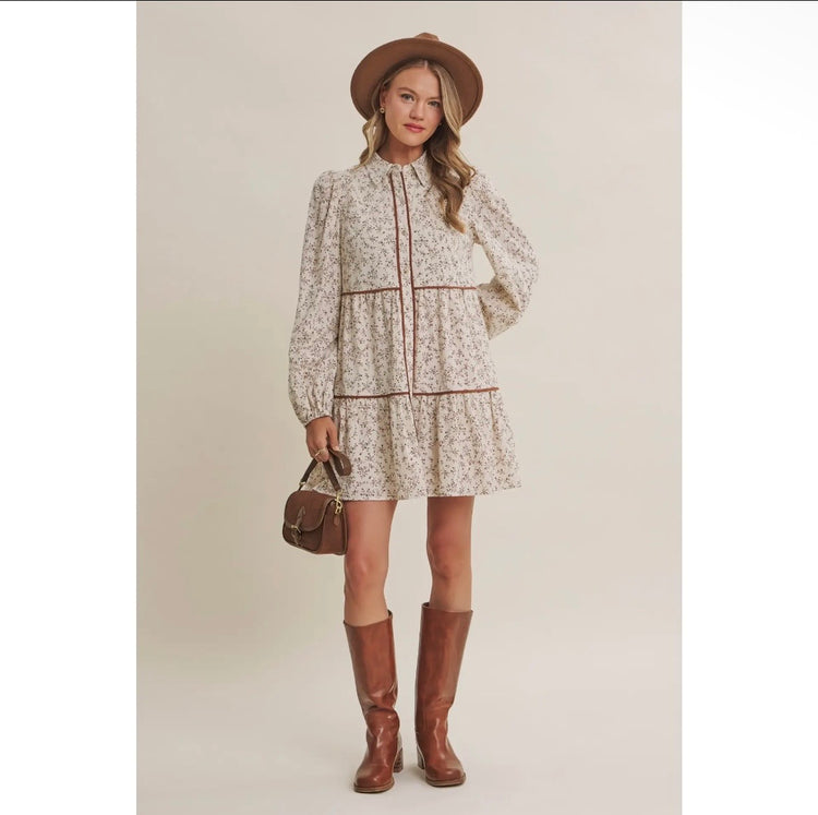 Autumn Darling Dress-Cinnamon