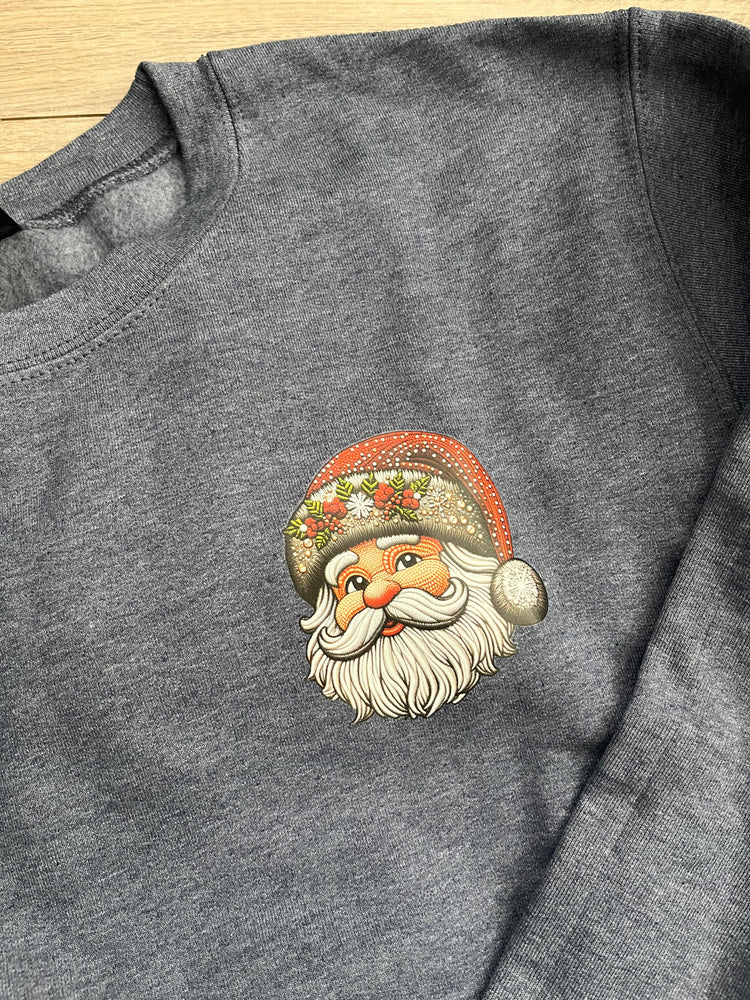 Blue Wonderland Santa Sweater