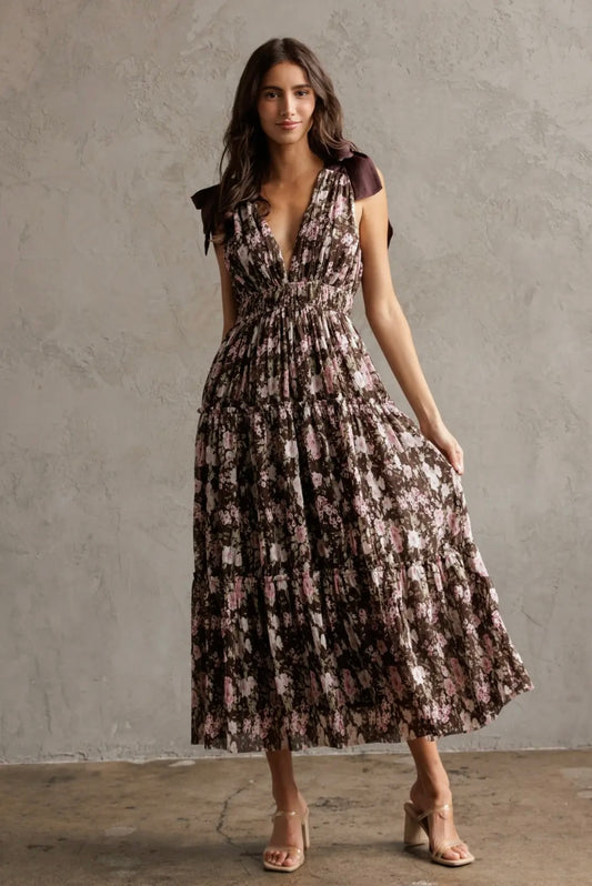 Garden Reverie Dress in Mocha
