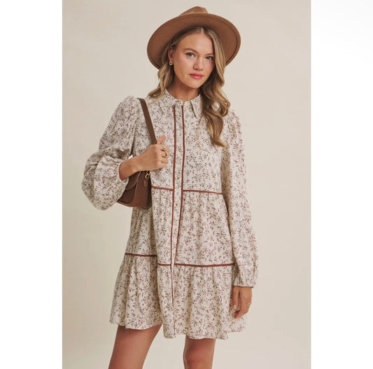 Autumn Darling Dress-Cinnamon