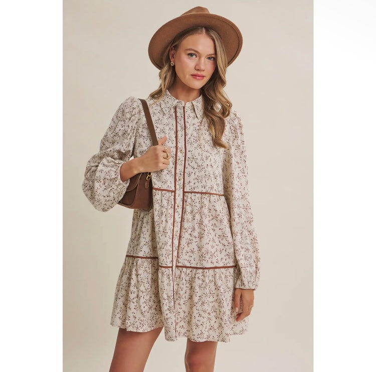 Autumn Darling Dress-Cinnamon