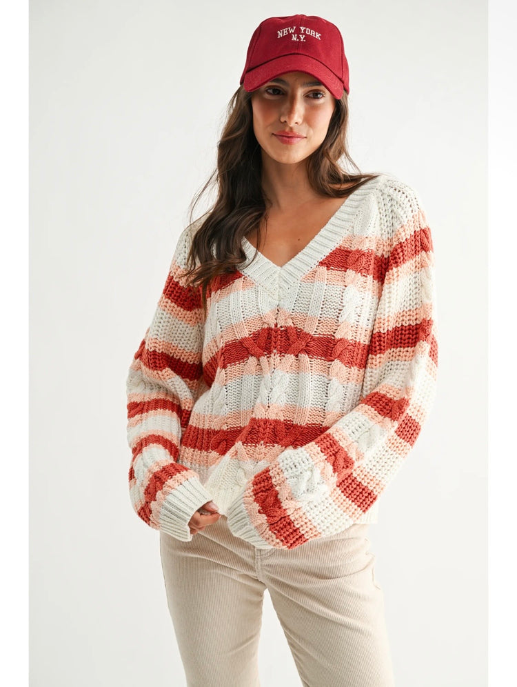 Sunset Cable Knit Sweater