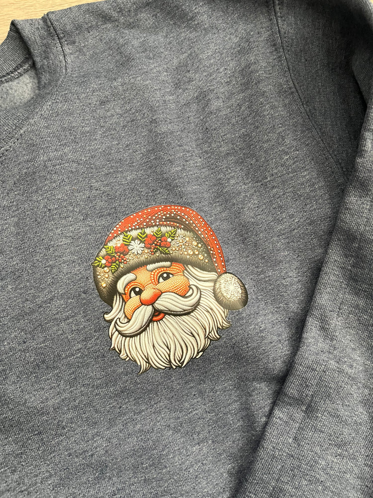 Blue Wonderland Santa Sweater