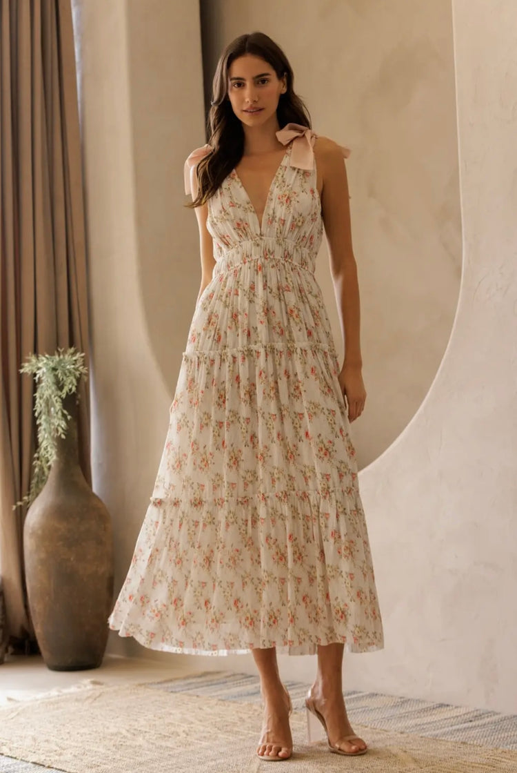 Garden Reverie Dress in White