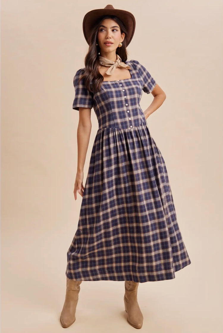 Blueberry Harvest Maxi Dress