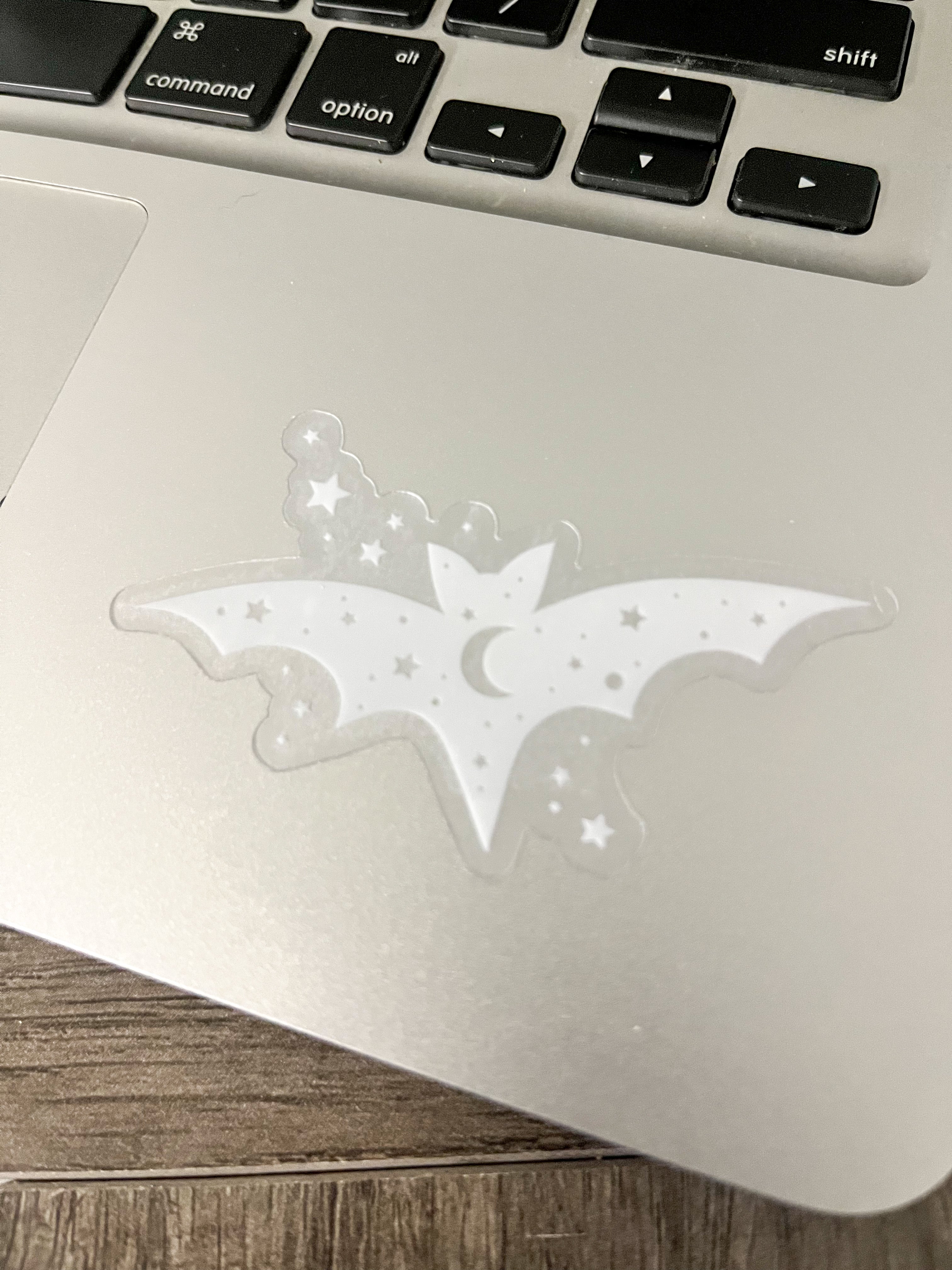 Celestial bat clear sticker – Alexgrecolettering